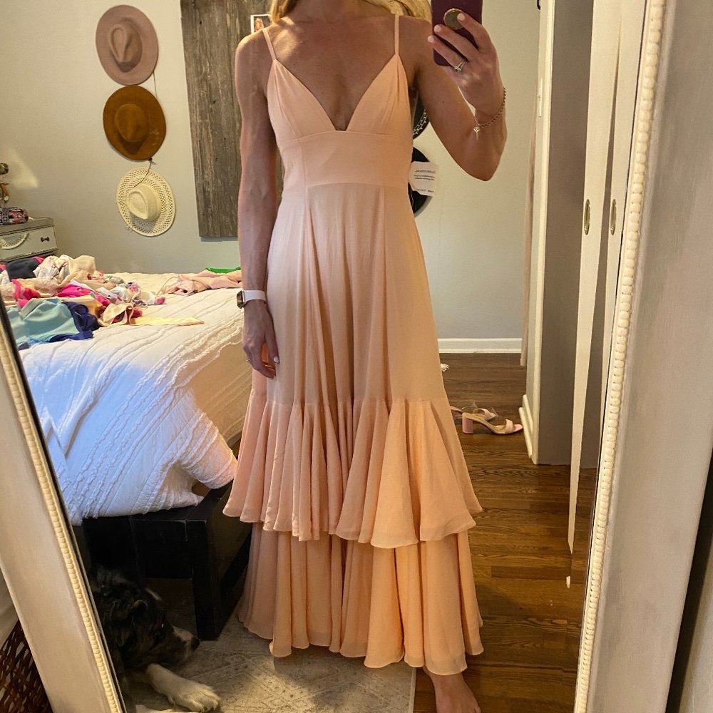 Fame and Partners kiev peach pink dress size 6